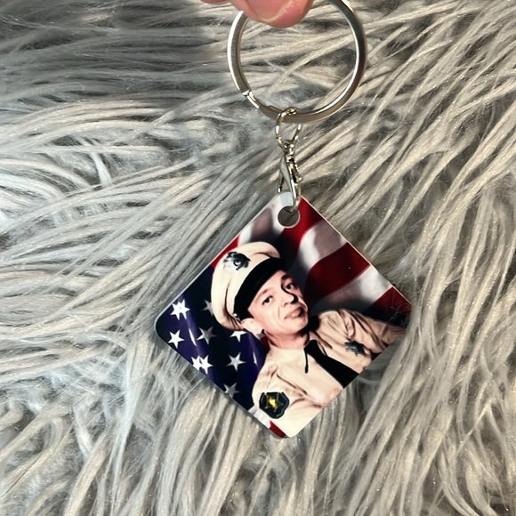 Barney Fife Andy Griffith Key Ring Chain New Metal Key Fob Vintage Photo Art - Picture 4 of 7
